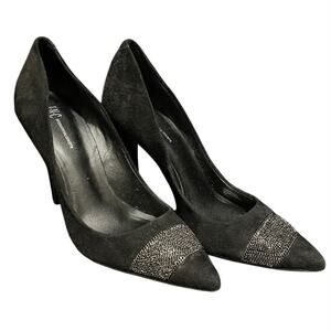 INC International Concepts Black Velvet Heels - Size 7 - NEW IN BOX